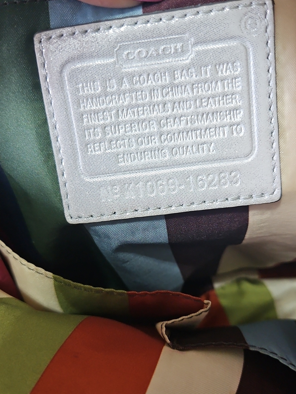 Coach Poppy Vintage Tote Silver Metallic Leather. - Picture 9 of 11